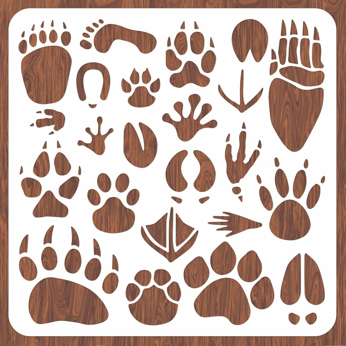 paw print wall stencil for home decor