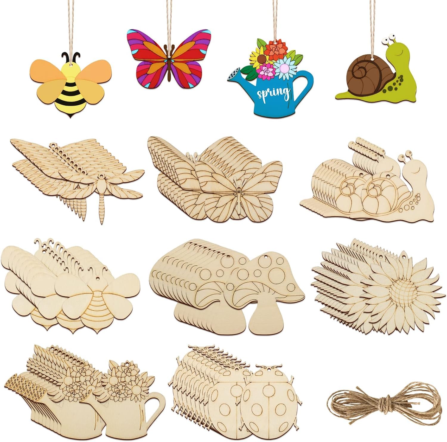 wooden spring ornaments