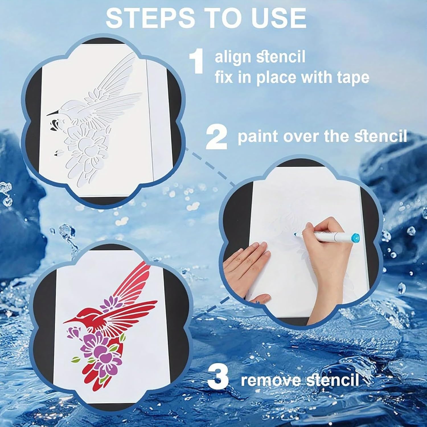 plastic stencil for wall and fabric painting
