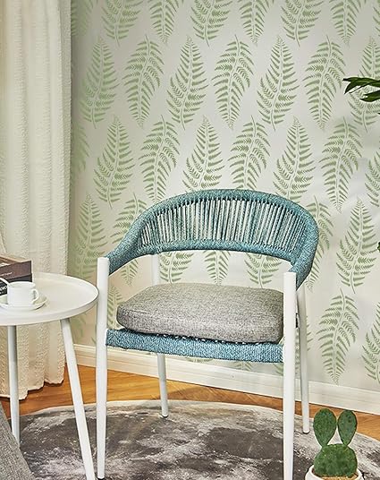 Use these green leaf plant stencils on walls