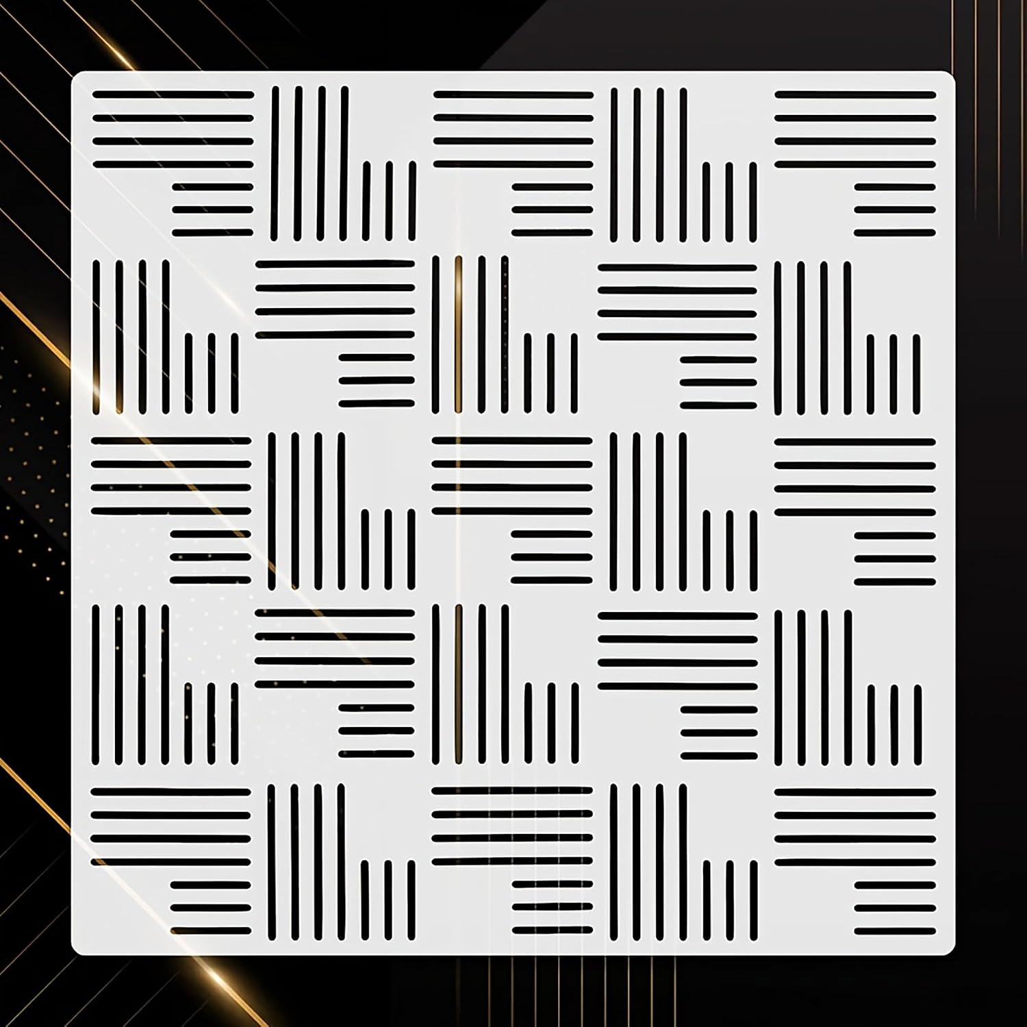 geometric line stencil for scrapbook and journal art
