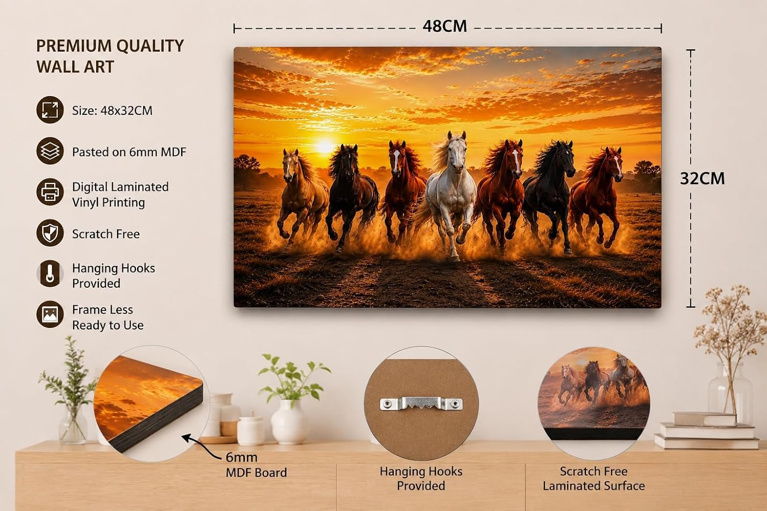 Ready to Hang Horse Wall Art