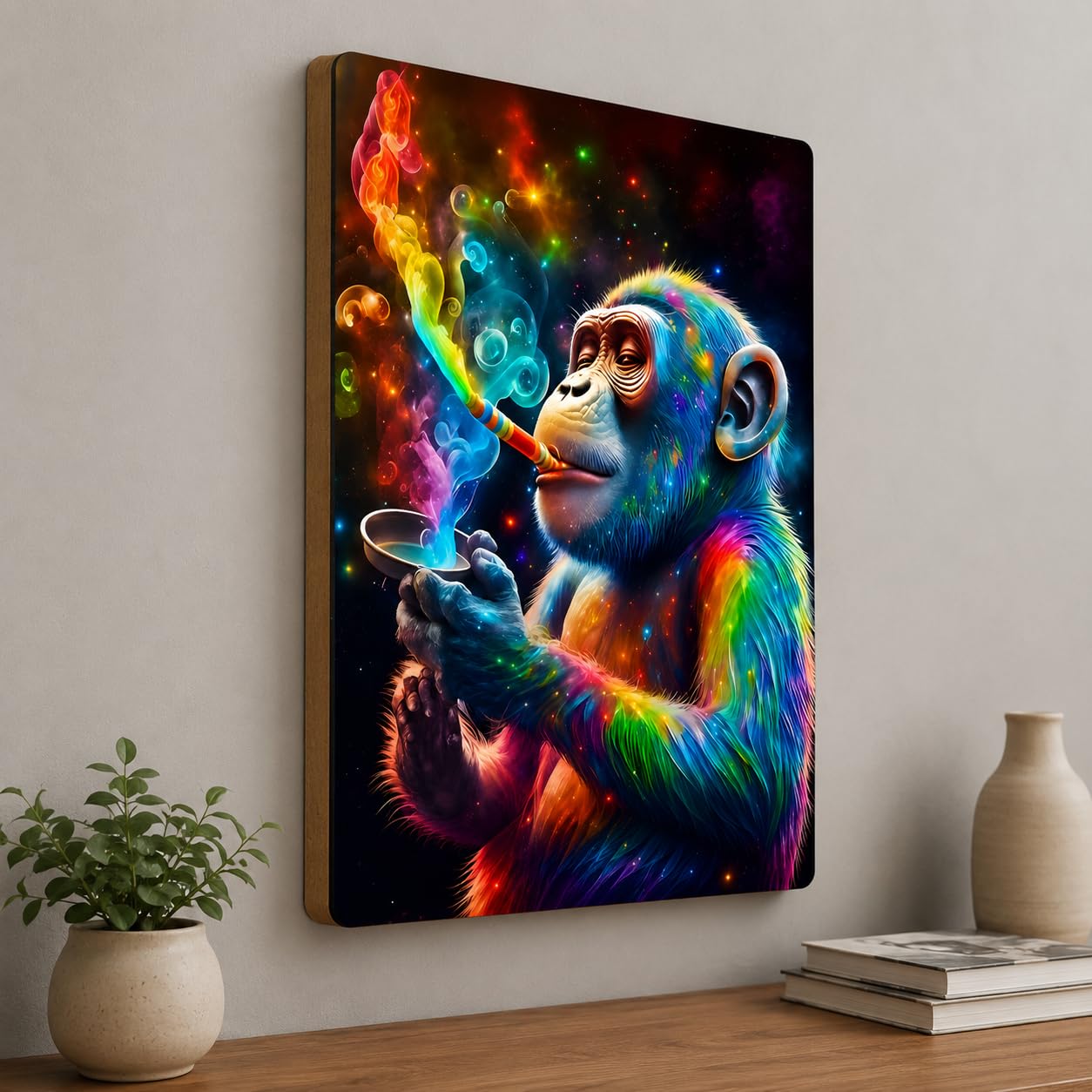 colorful monkey wall art for home decor
