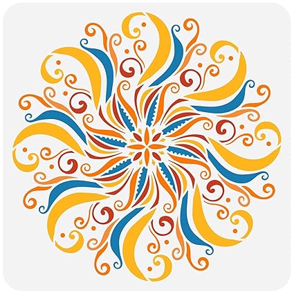 mandala floral stencil for wall painting