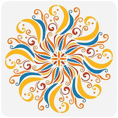 mandala floral stencil for wall painting