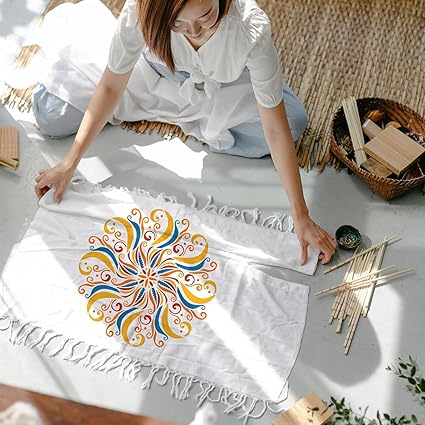 diy mandala stencil for wood and fabric