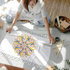 diy mandala stencil for wood and fabric