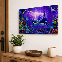 sea animal wall painting MDF