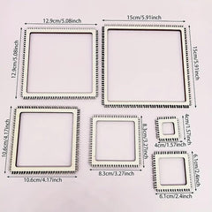 Cliths Wooden Square Weaving Loom Set of 6 Pcs Yarn Loom DIY Kit for Embroidery, Weaving, Macrame Crafts