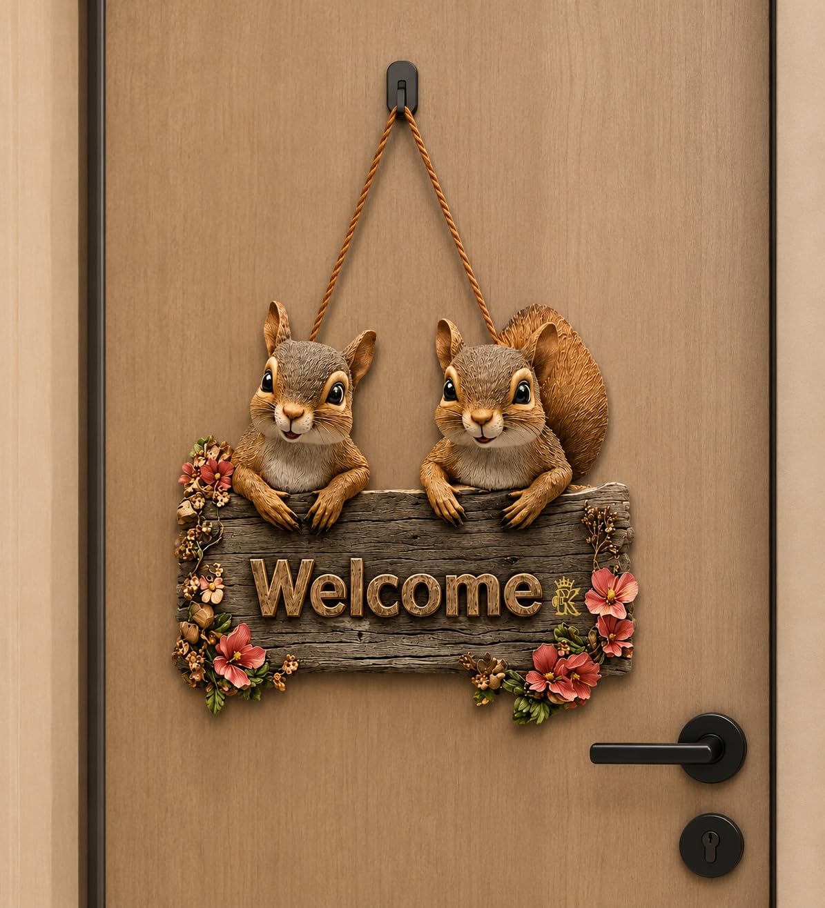 decorative welcome plaque for front door
