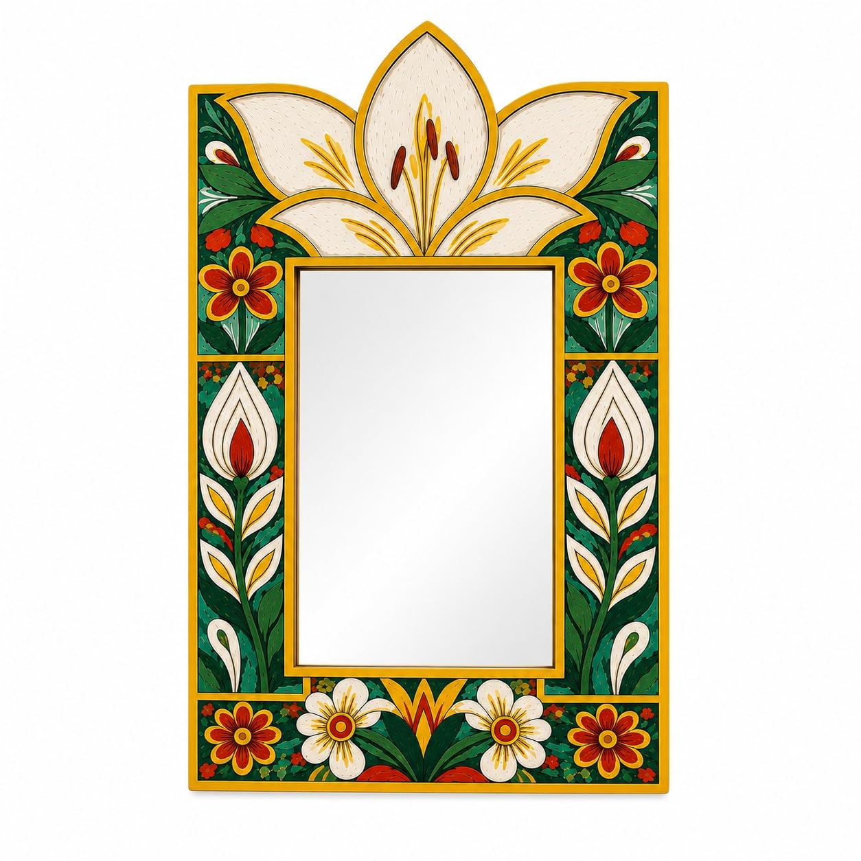 Traditional Folk Art Mirror Wall Decoration