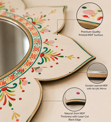 decorative floral mirror wall hanging