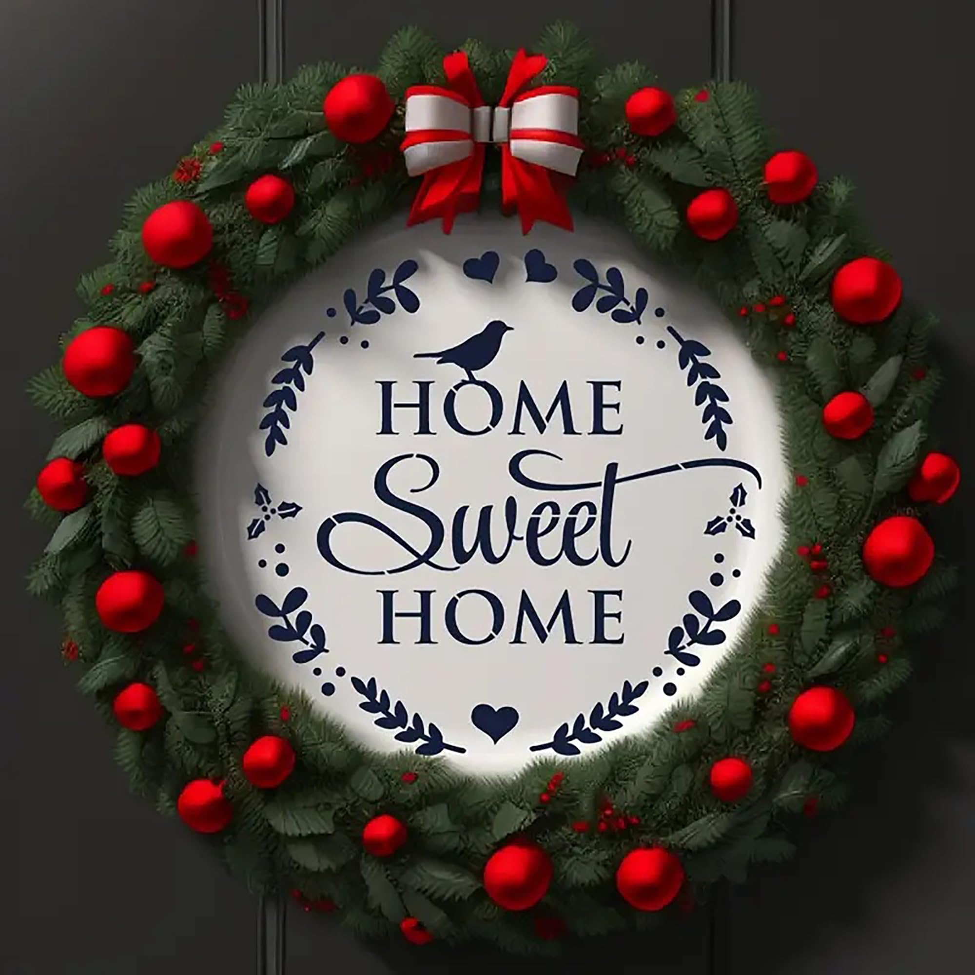 reusable home sweet home wall stencil for diy painting