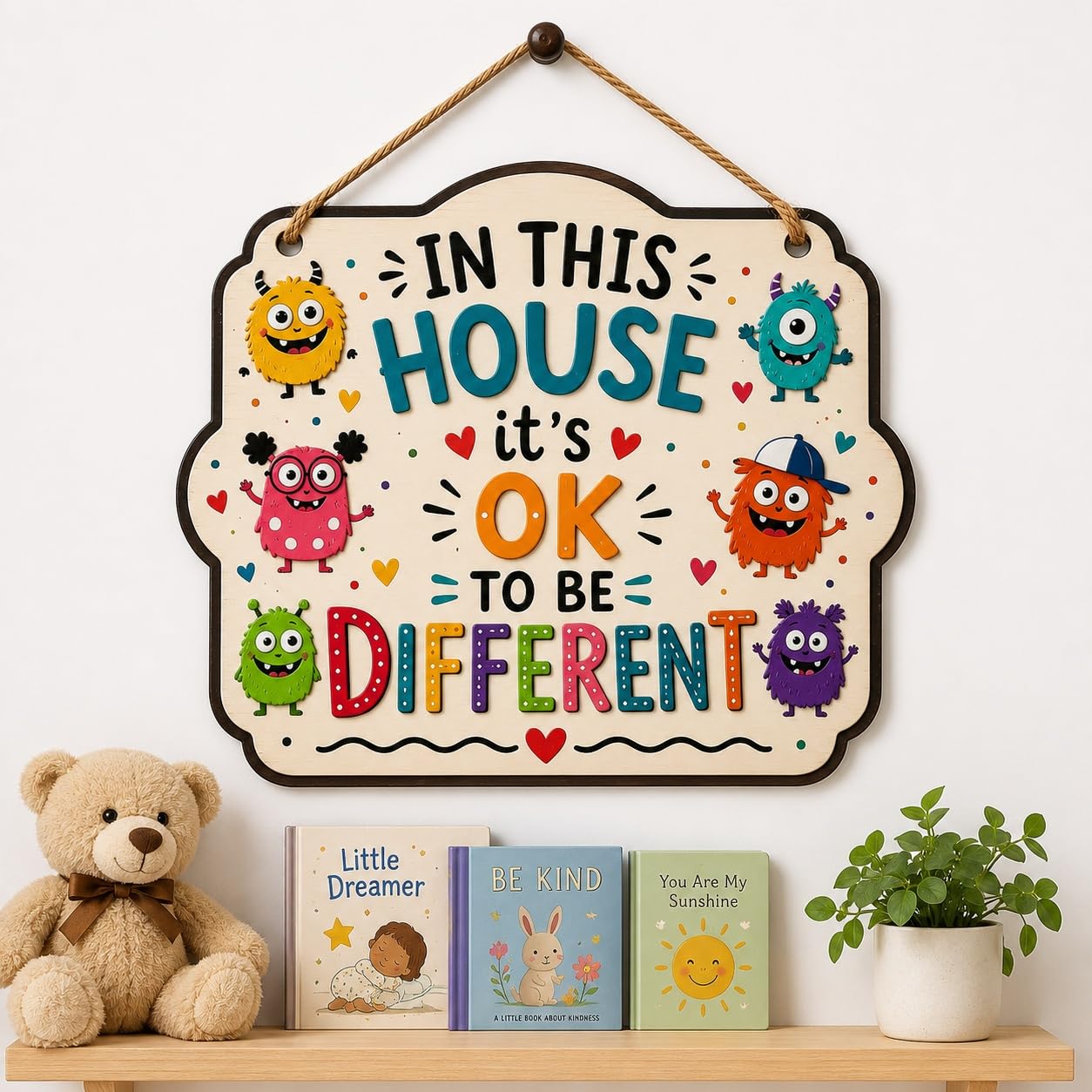 colorful kids room wall sign