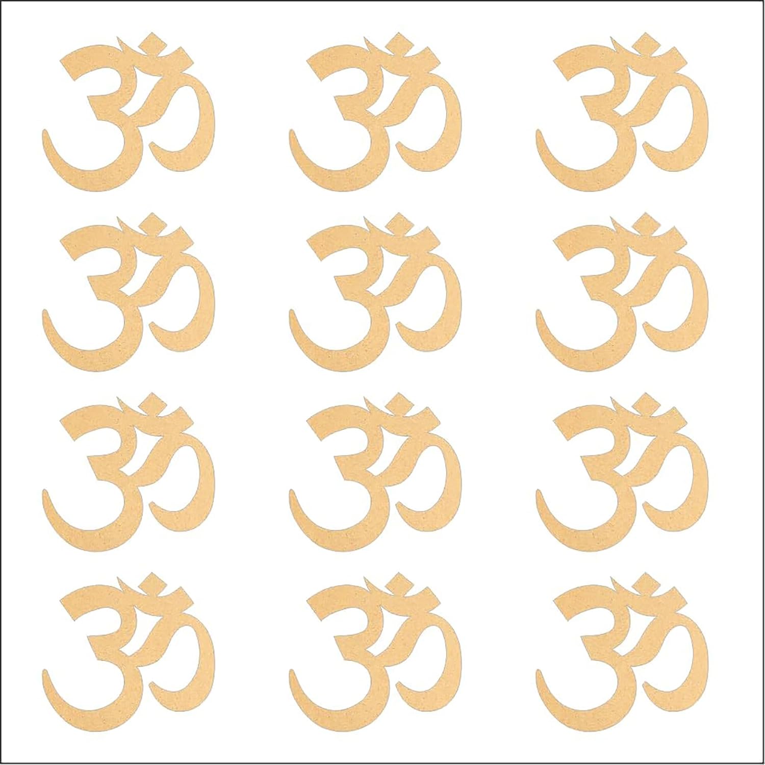 Repeating Om symbol pattern on a white background
