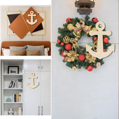 Large wooden anchor cutouts