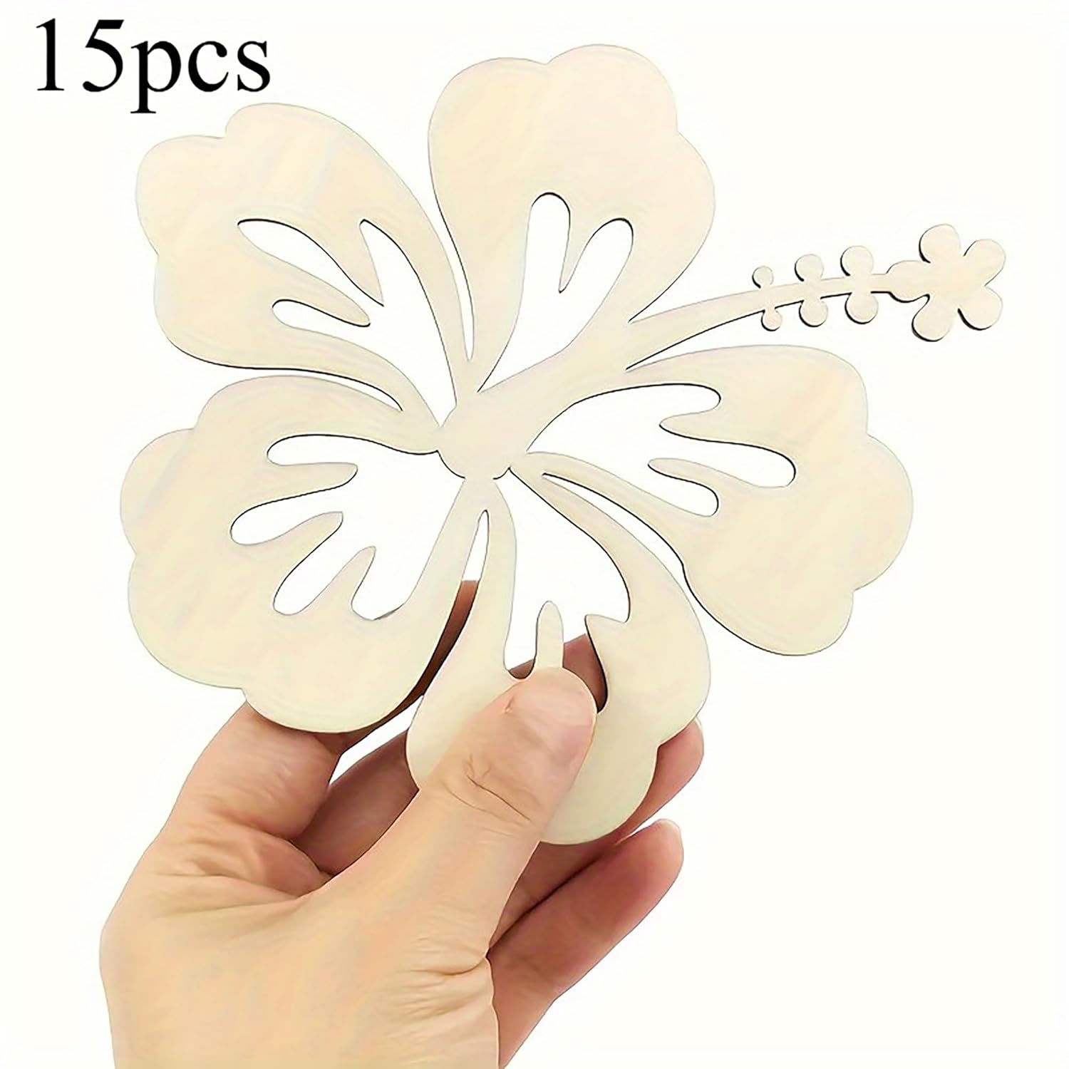 hibiscus wood cutouts for decoration