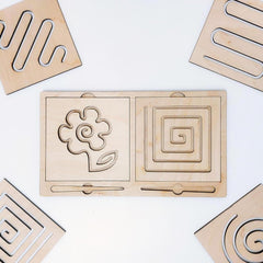 Cliths Montessori Wooden Tracing Stencil  Pre-Writing Boards for  MDF  Boards