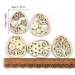 easter egg wooden shapes
