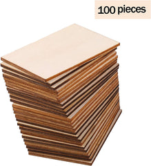 Stack of wooden sheets with '100 pieces' text on a white background