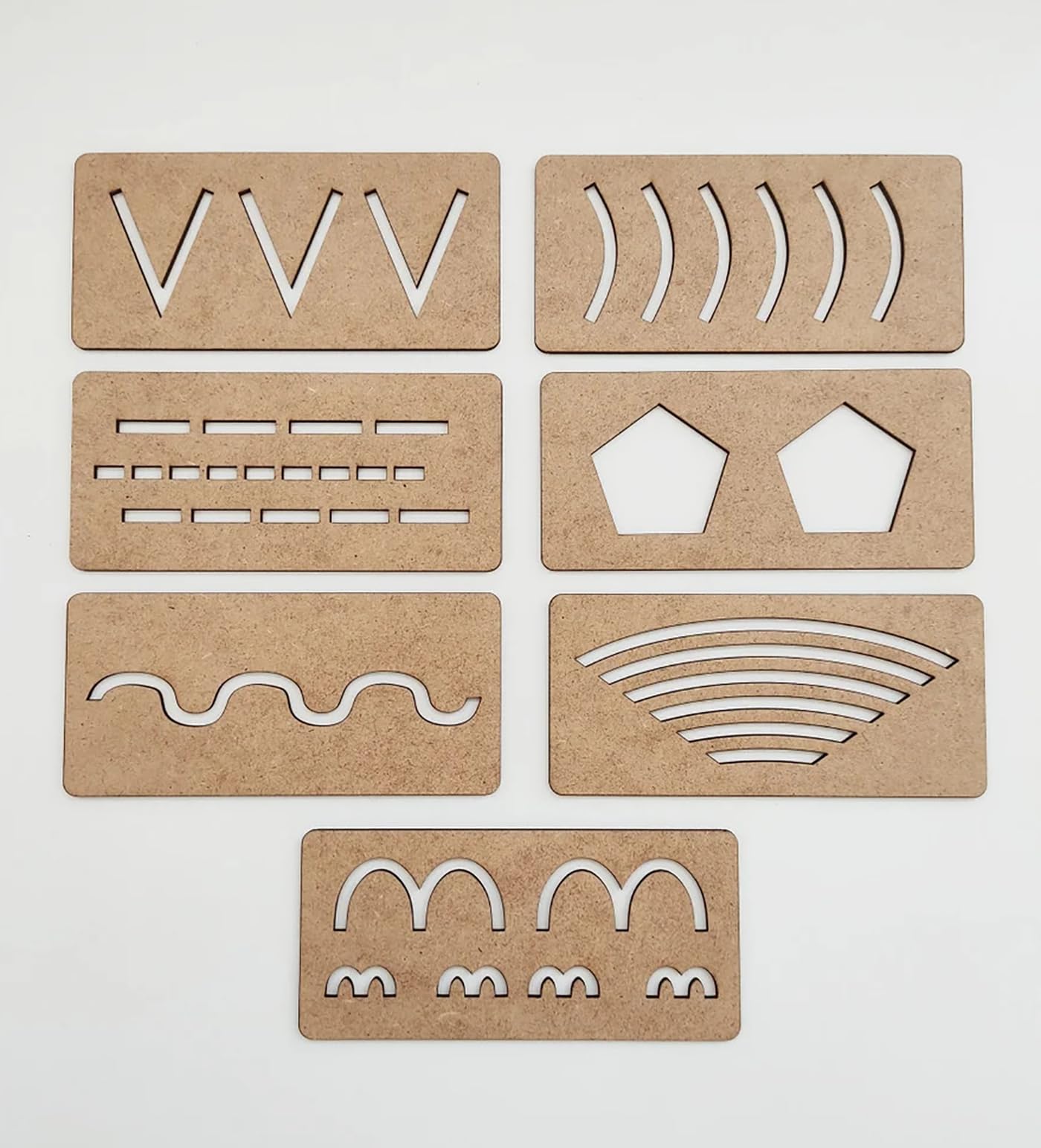 kids geometric patterns stencil set