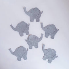 Cliths Grey Elephant Die Cut Felt Shapes for DIY Crafts Felt for Scrapbooking, Decorations, Kids Crafts, Card Making