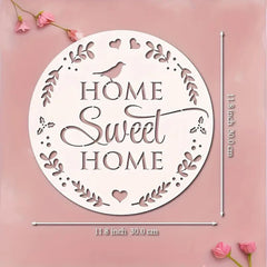 farmhouse style home sweet home craft stencil for décor