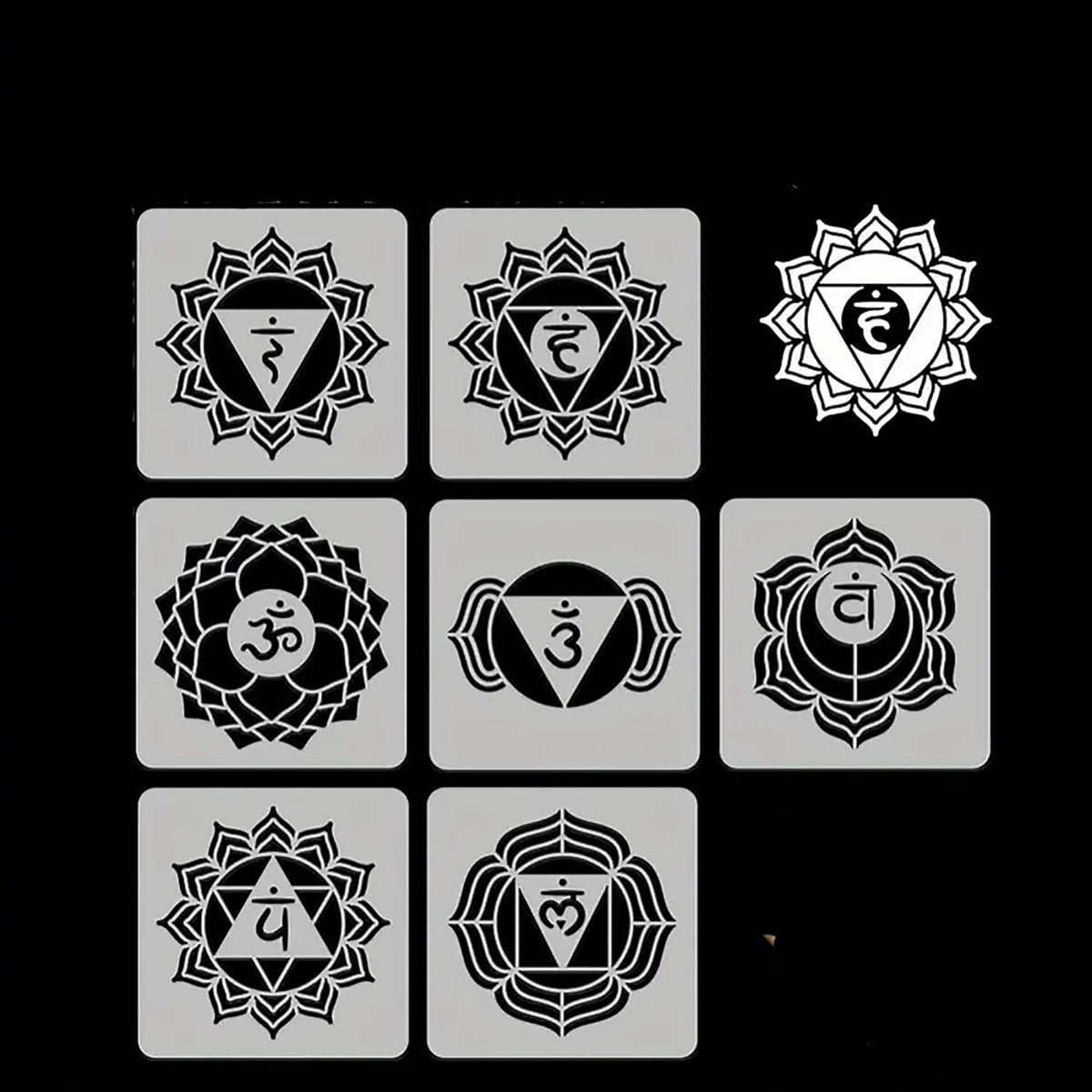 7 chakra stencil set