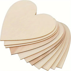 Set of heart-shaped wooden boards on a white background