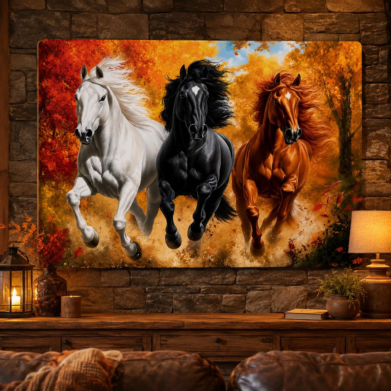 feng shui horse wall decor