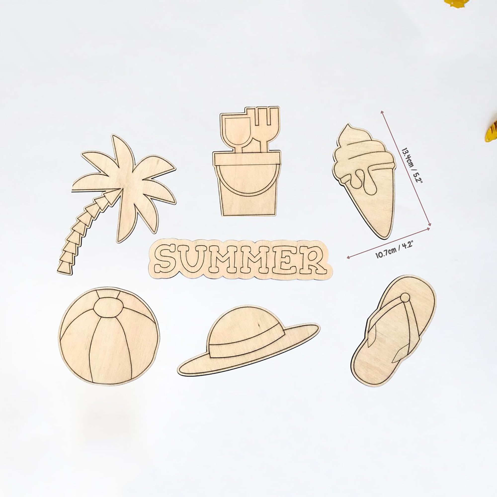 DIY wood beach themed craft kit for children's art