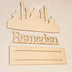 Cliths Wooden Ramadan Decoration Set Eid Table Decor & DIY Craft for Kids Islamic Decorations Ramadan Mubarak Gift