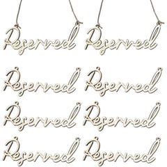 Multiple 'Reserved' signs on a white background