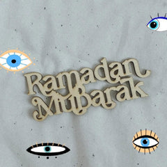 Cliths Bismillah Wooden Sign Ramadan Kareem Table Place Card Eid Mubarak Decor Islamic Wall Art DIY Muslim Gift