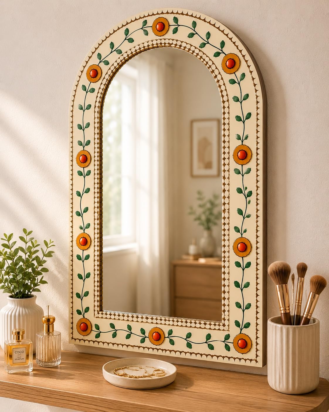 arch jharokha acrylic mirror wall hanging