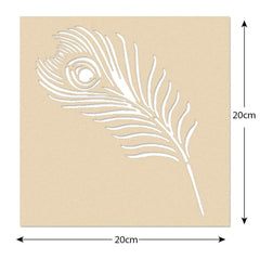 Cliths Wooden Rangoli Set for Diwali DIY Decor Peacock Feather & Diya Design Cutouts for Painting, Home Decoration, Festival Crafts