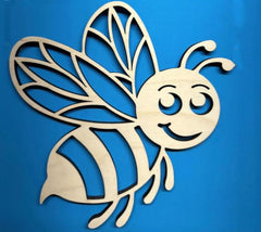 Cliths 10 Pcs Wooden Honey Bee Cutout for DIY Painting Craft Kids Wall Decor, Home Decoration, School Projects, Art and Craft Activity