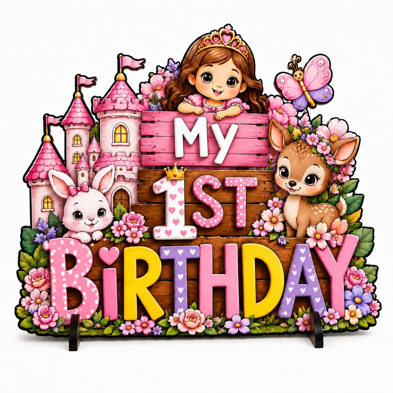 princess first birthday table decoration