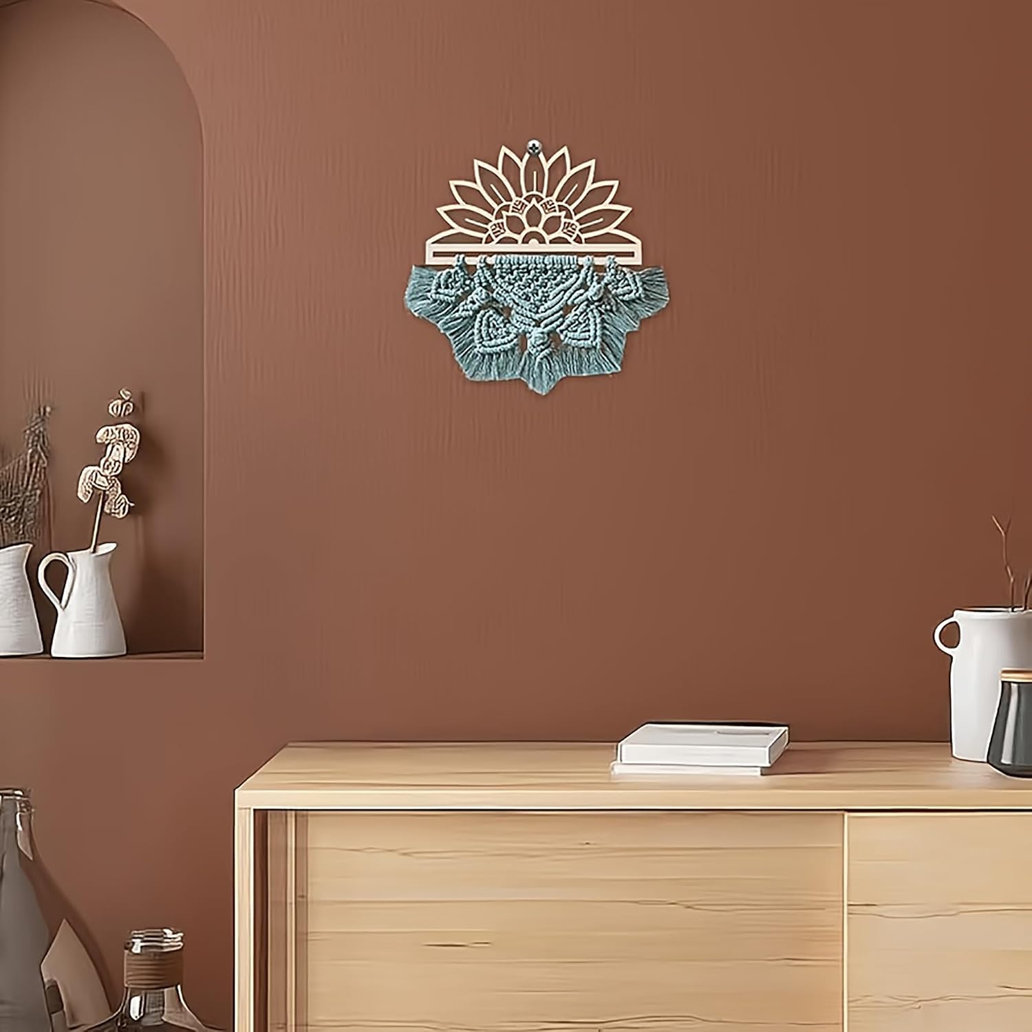 unfinished lotus mandala wooden blank for painting
