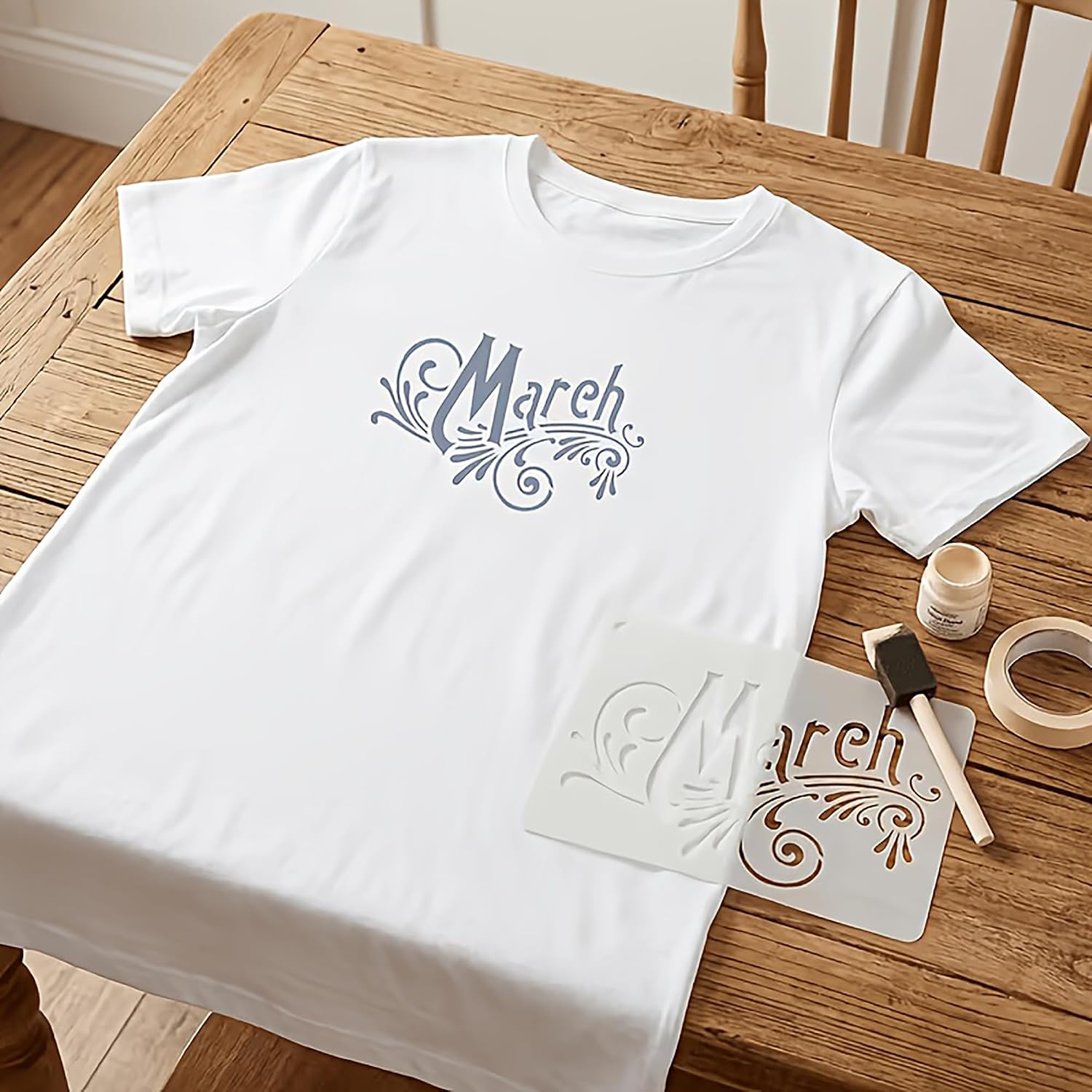 reusable month lettering stencil