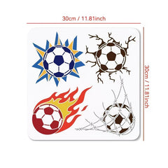 Soccer PET Plastic Reusable Stencil Set for DIY Painting & Scrapbooking,  Pack of 3 - Cliths