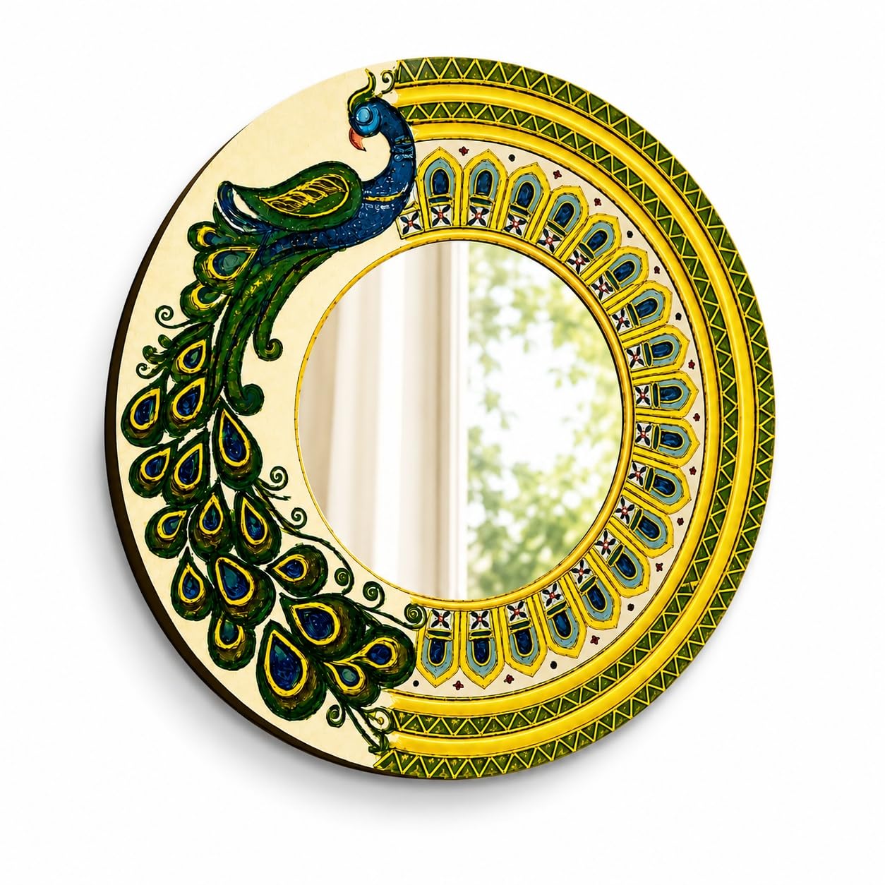 pooja room mirror wall decor