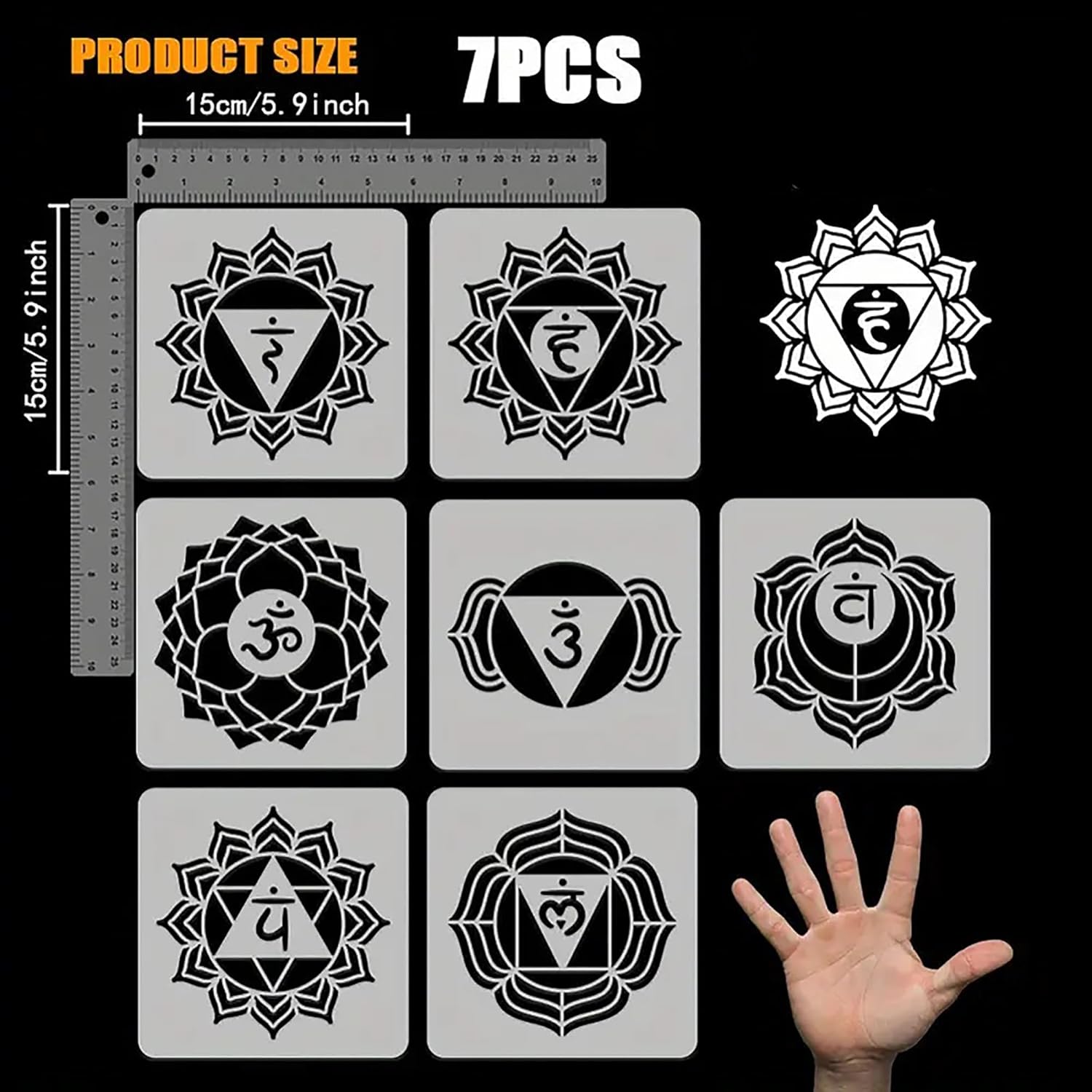 Chakra stencils for painting