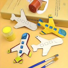 Airplane wooden ornaments