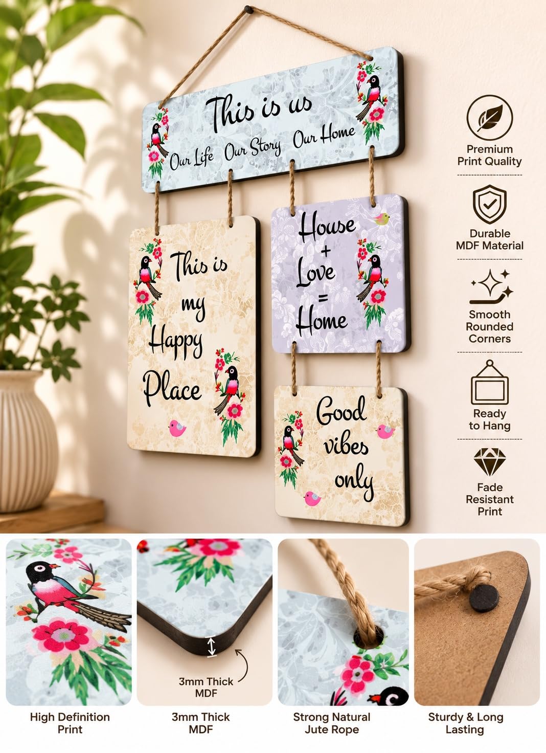 family quote wall decor for bedroom