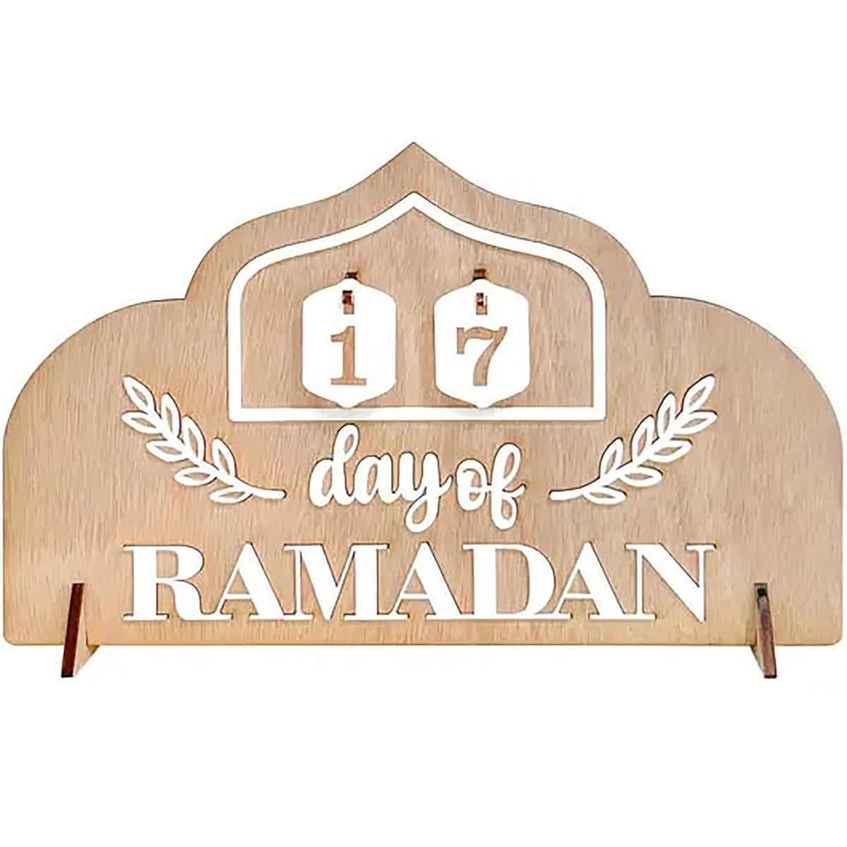 Cliths Ramadan Countdown Calendar Wooden Islamic Advent Calendar Table Decor Eid Celebration Gift