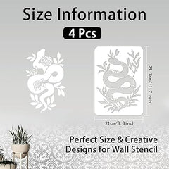 large leaf stencil for walls and furniture