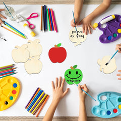 Children's hands coloring and crafting with art supplies on a table.