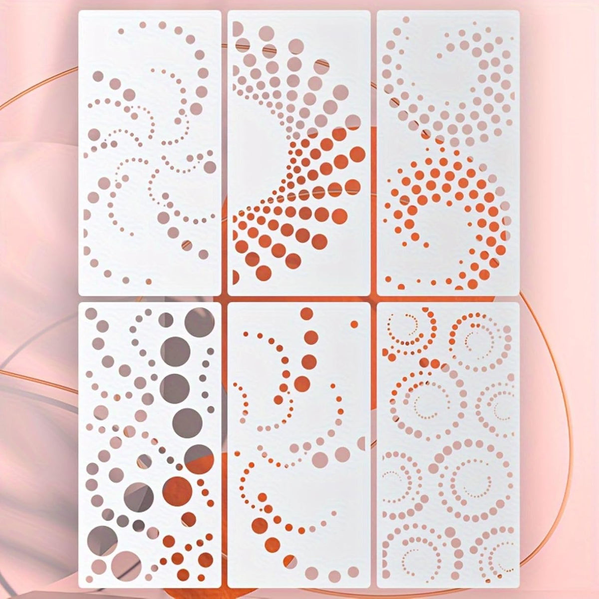 geometric circle stencil for home decor