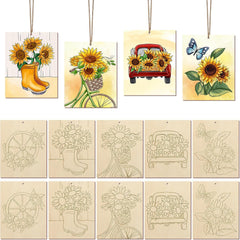 sunflower wooden cutouts for crafts